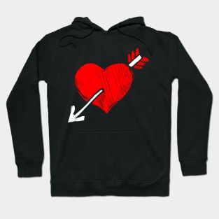 Heart Arrow Love Couple Hoodie